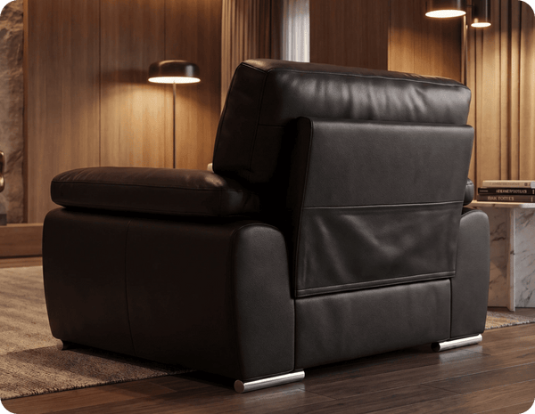 Brighton Black  Leather Armchair