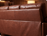 Dalmore Genuine Leather Tan 3 Seater Sofa
