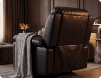 Serano Black Leather Manual Recliner Armchair