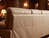 Dalmore Genuine Leather Cream 3 Seater Sofa