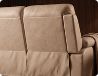Torino Genuine Leather Cream Electric Power Recliner 2 Seater Sofa