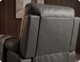 Torino Genuine Leather Grey Electric Power Recliner Armchair