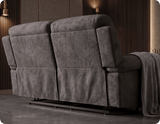 Serano Grey Fabric Electric Recliner 2 Seater Sofa