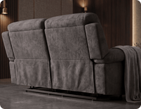 Serano Grey Fabric Electric Recliner 2 Seater Sofa