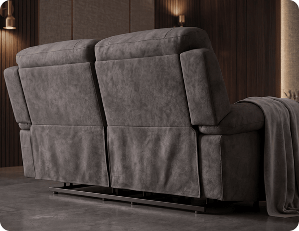 Serano Grey Fabric Electric Recliner 2 Seater Sofa
