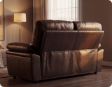 Florence Brown Leather 2 Seater Sofa