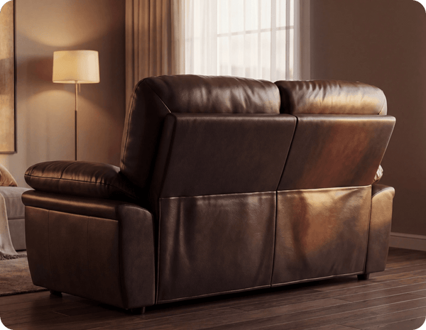 Florence Brown Leather 2 Seater Sofa