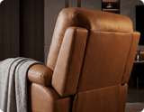 Torino Genuine Leather Caramel Electric Power Recliner Armchair