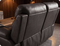 Torino Genuine Leather Grey Electric Power Recliner 2 Seater Sofa