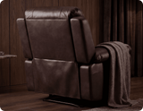 Serano Brown Leather Manual Recliner Armchair