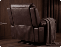 Serano Brown Leather Manual Recliner Armchair