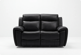 Leo Genuine Leather Black Electric Power Recliner