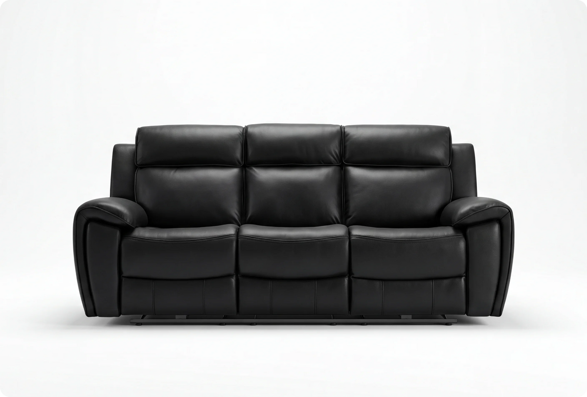 Leo Genuine Leather Black Electric Power