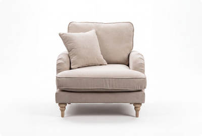 Livie Cream Fabric Armchair