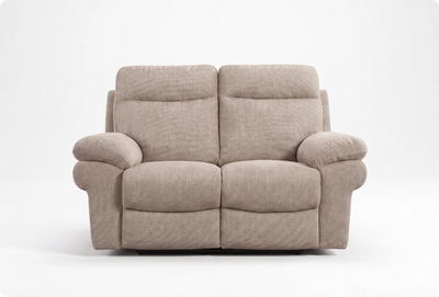 Lunaro Beige Fabric Electric Recliner 2 Seater Sofa