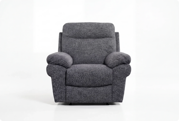 Lunaro Grey Fabric Electric Recliner Armchair
