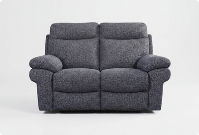 Lunaro Grey Fabric Electric Recliner 2 Seater Sofa