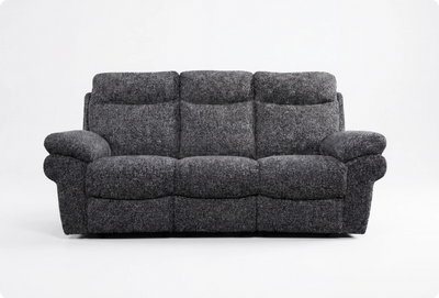 Lunaro Grey Fabric Electric Recliner 3 Seater Sofa