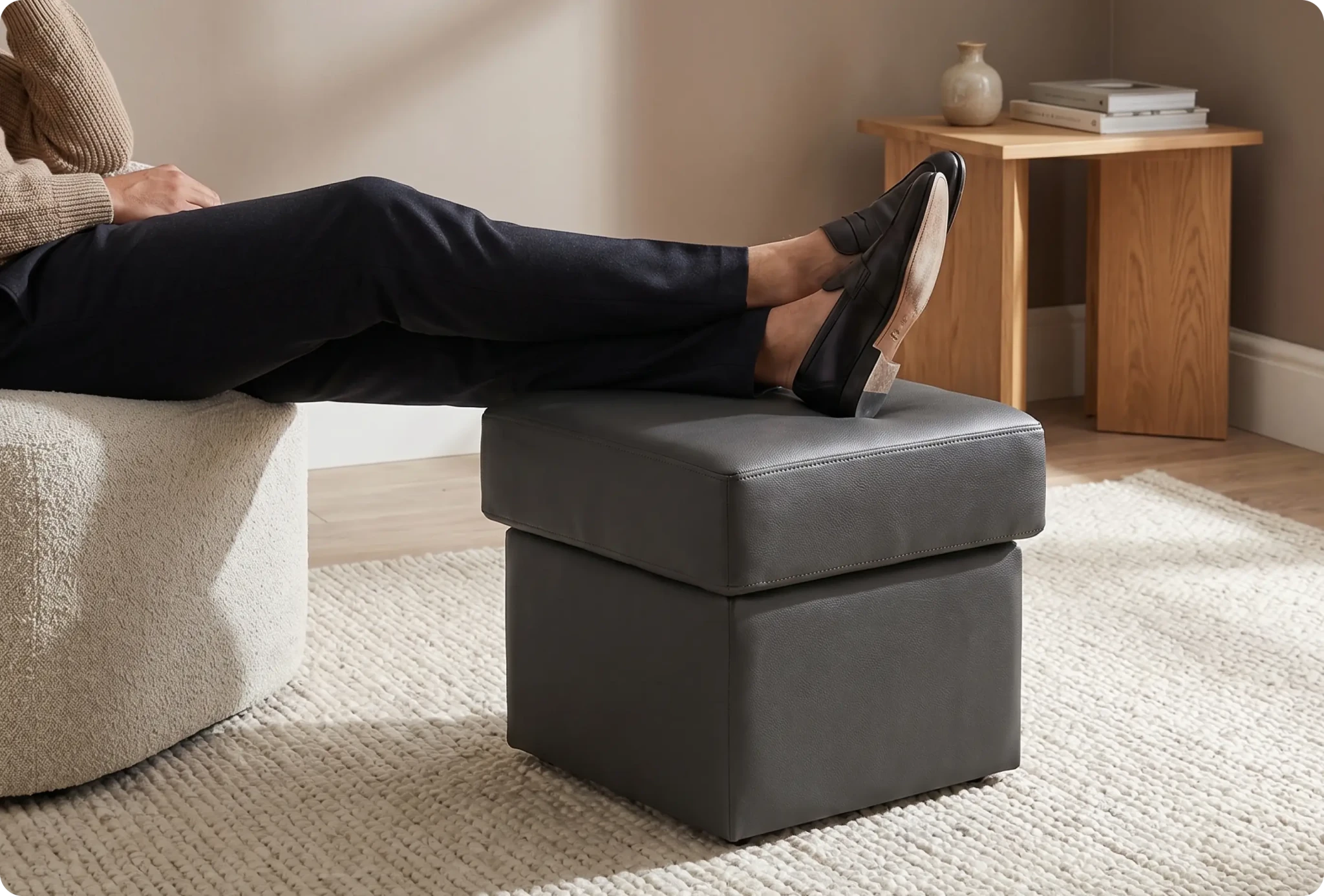 veloura-grey-leather-footstool-sofa