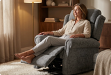 Cambridge Grey Fabric Rise & Recline Mobility Chair