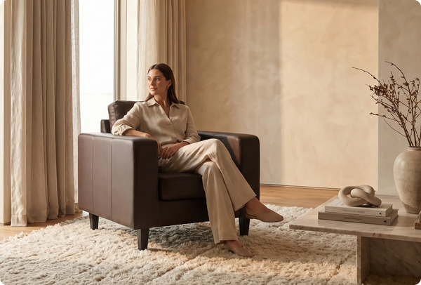 Nova Brown Leather Armchair