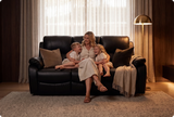 Serano Black Leather Manual Recliner 3 Seater Sofa