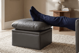 Florence Grey   Leather Footstool
