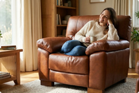 Dalmore Genuine Leather Tan Armchair