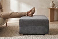 Florence Grey   Fabric Footstool