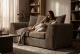 Oxford Caramel  Fabric 2 Seater Sofa