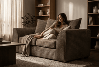 Oxford Caramel  Fabric 2 Seater Sofa