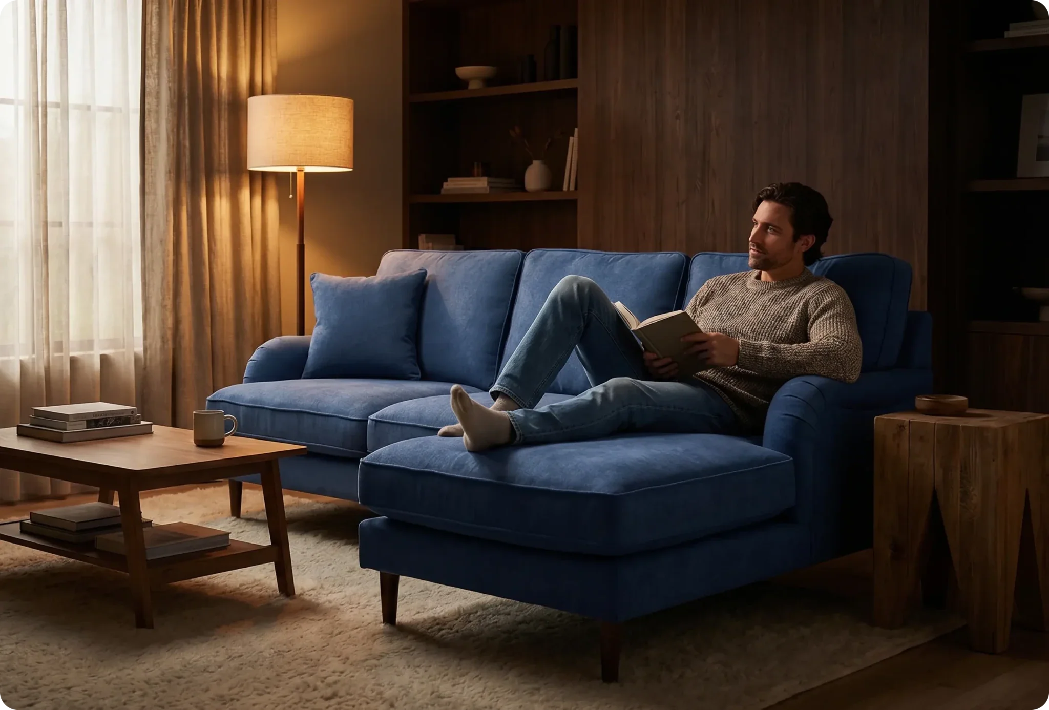 durham-navy-fabric-right-hand-corner-sofa