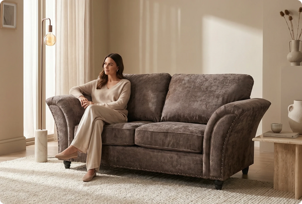 Cotswold Truffle Fabric 3 Seater Sofa