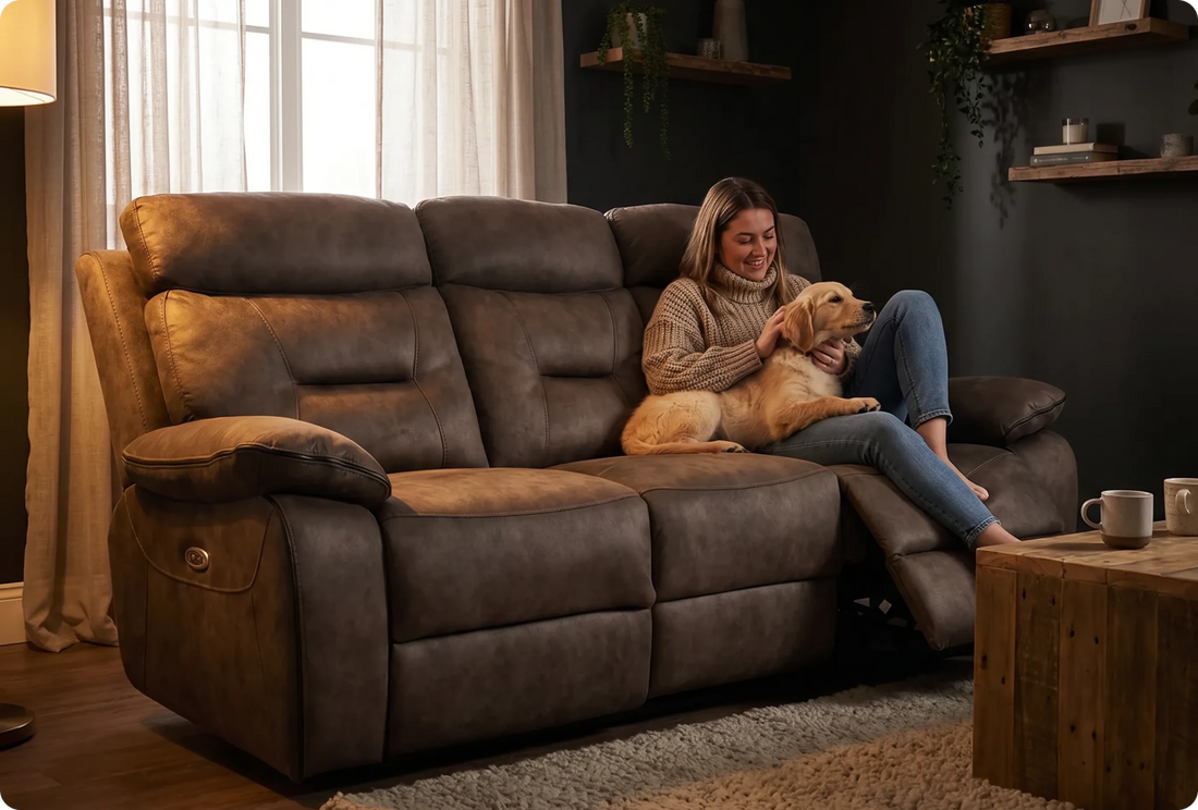 Brown Fabric Sofas