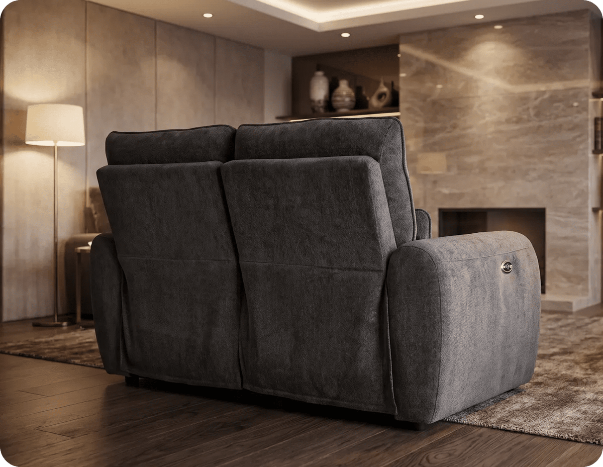 Manchester Charcoal Fabric 2 Seater Sofa