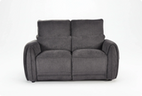 Manchester Charcoal Fabric Electric Recliner 2 Seater