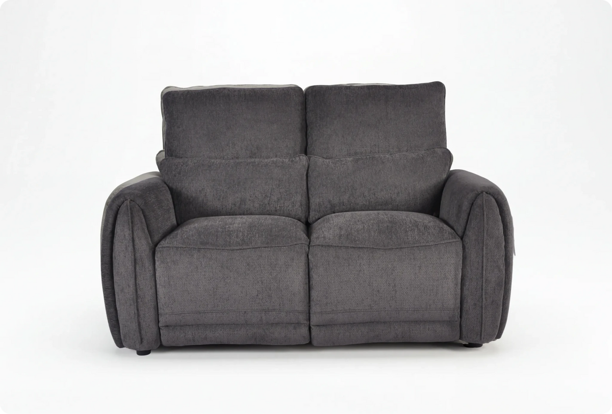 Manchester Charcoal Fabric Electric Recliner 2 Seater