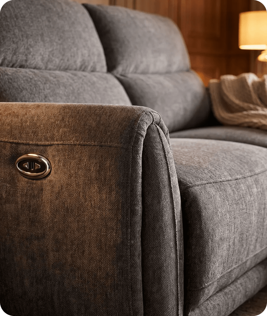 Manchester Charcoal Fabric 3 Seater Sofa