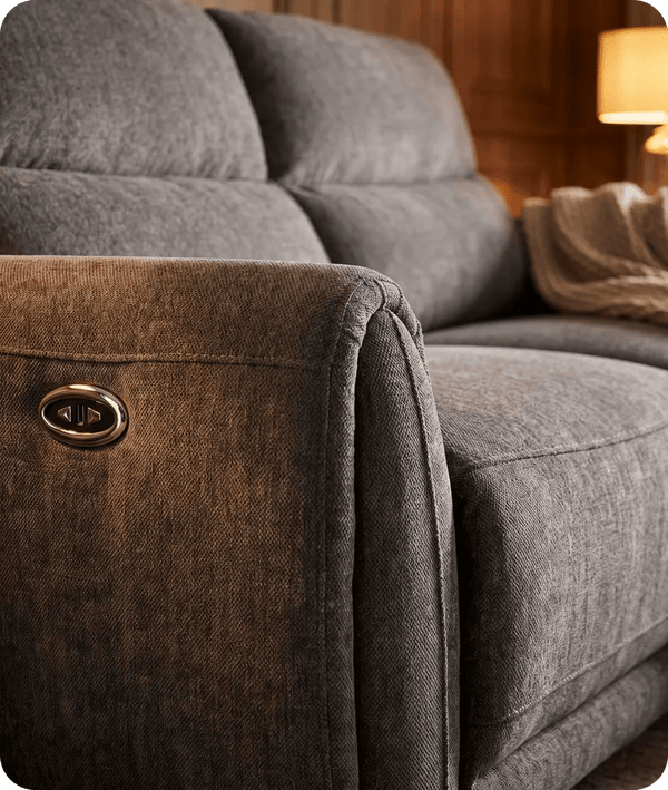 Manchester Charcoal Fabric 3 Seater Sofa