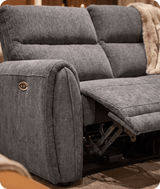 Manchester Charcoal Electric Recliner 3 Seater Sofa