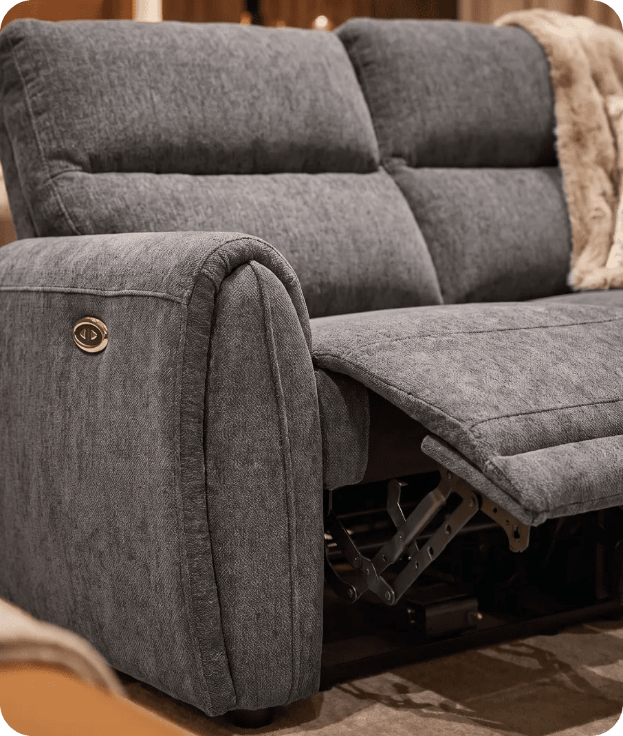 Manchester Charcoal Electric Recliner 3 Seater Sofa
