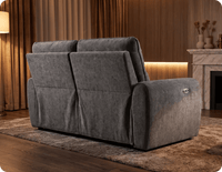 Manchester Charcoal Fabric 3 Seater