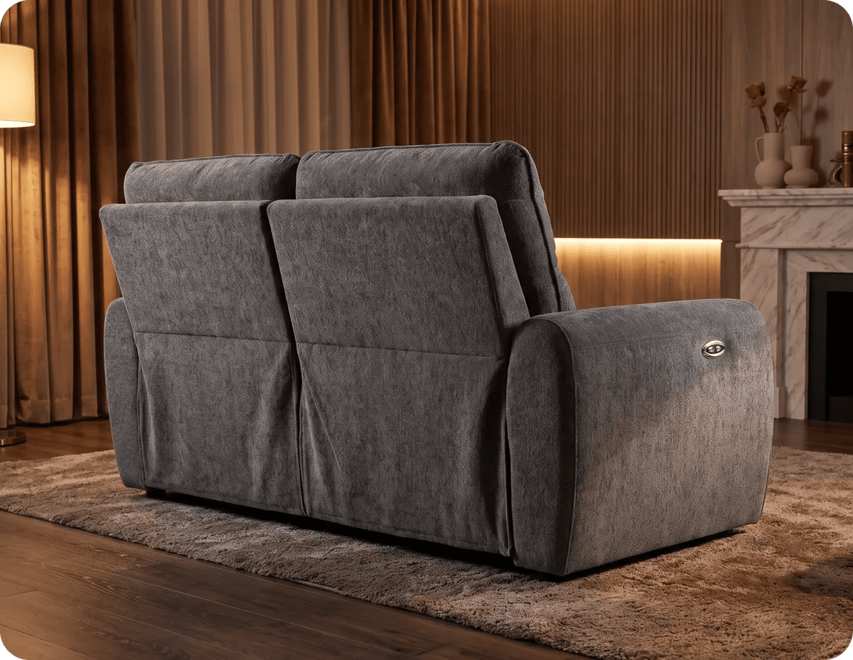 Manchester Charcoal Fabric 3 Seater