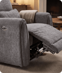 Manchester Charcoal Fabric Electric Recliner