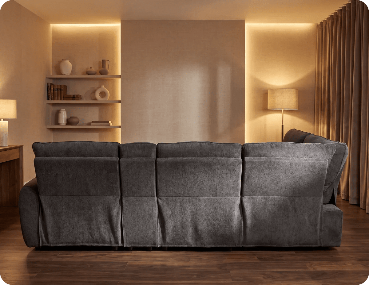 Manchester Charcoal Fabric Electric Recliner