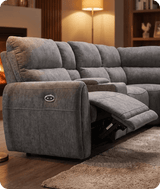 Manchester Charcoal Fabric Right Hand Corner Sofa