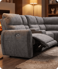 Manchester Charcoal Fabric Right Hand Corner Sofa