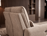 Manchester Fabric Biscuit Electric Recliner 2 Seater