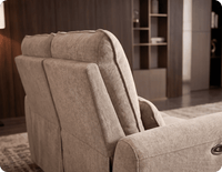 Manchester Fabric Biscuit Electric Recliner 2 Seater