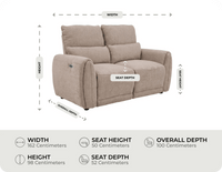 Manchester Fabric Biscuit Electric Recliner 